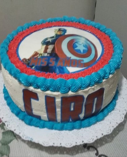 Torta del Capitán América para Ciro